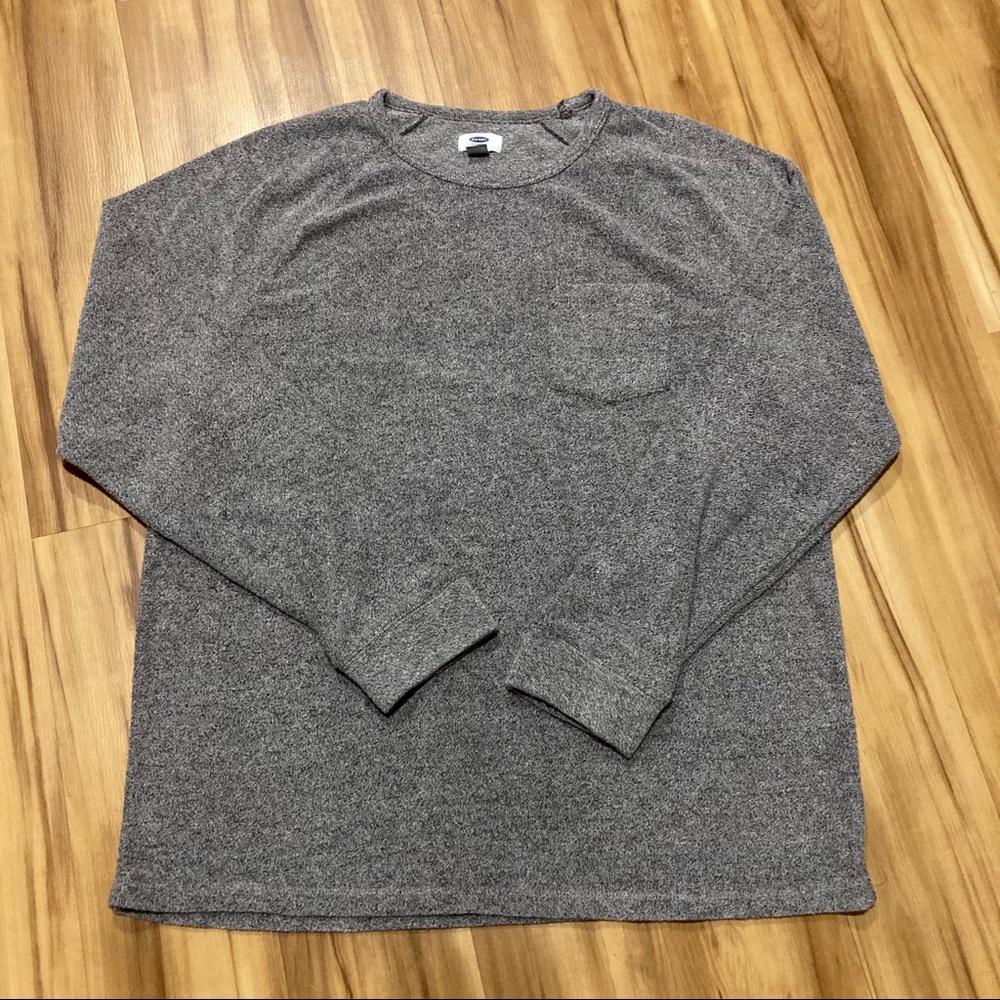 Old Navy Marbled Gray Long Sleeve Thermal Shirt